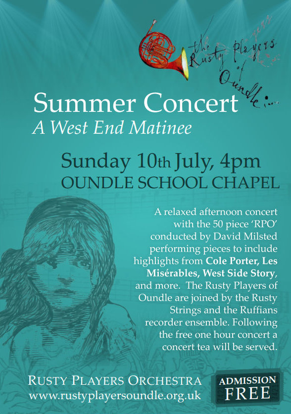 Rusty Players Orchestra Free Summer Concert 2022 Love Oundle